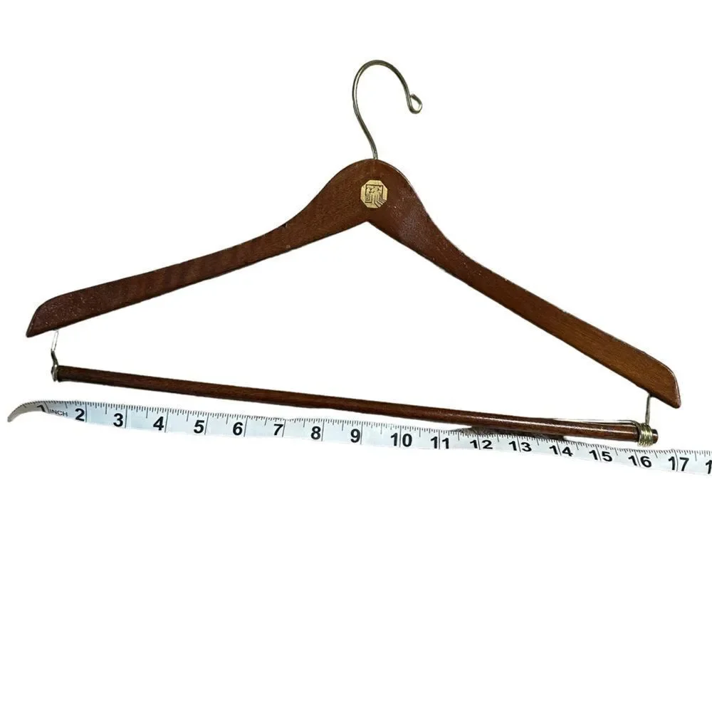 12 Vintage The Henry Hanger Co. Mahogany Suit Hangers
